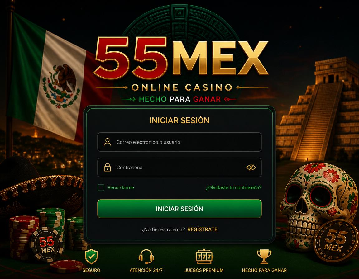 55MEX - acceso seguro e inicio de sesion Pantalla de acceso a la cuenta de 55MEX en un dispositivo movil con elementos de inicio seguro